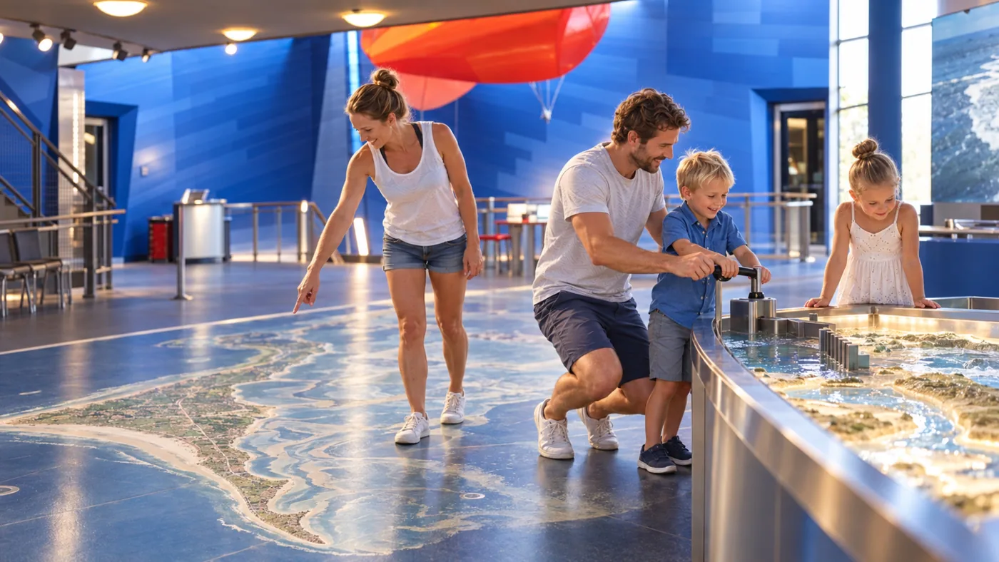 Familie entdeckt eine interaktive Nordsee-Ausstellung in List.