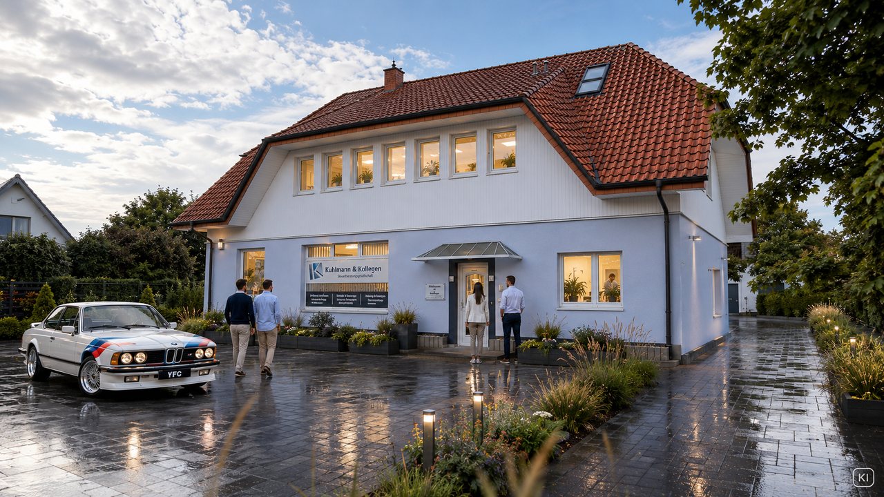 Frontansicht des Kanzleigebäudes von Kuhlmann & Kollegen in Bad Oeynhausen-Volmerdingsen