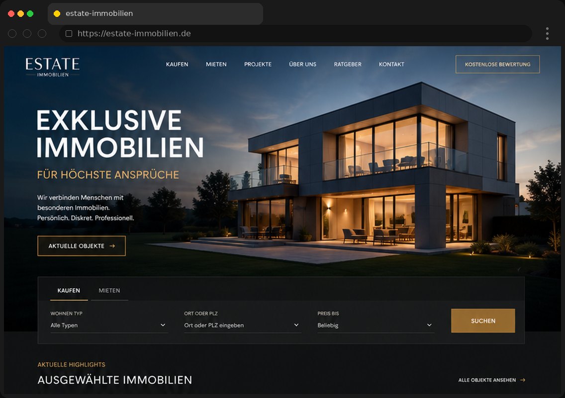 Von pagewerbung gestaltete Website im Browser-Mockup