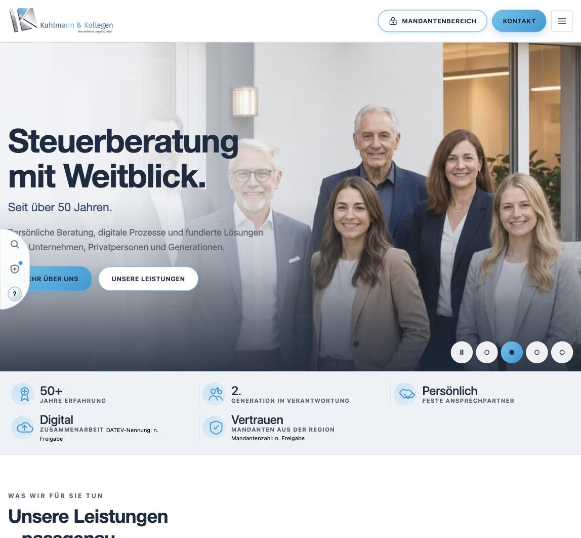 Startseite von Kuhlmann & Kollegen