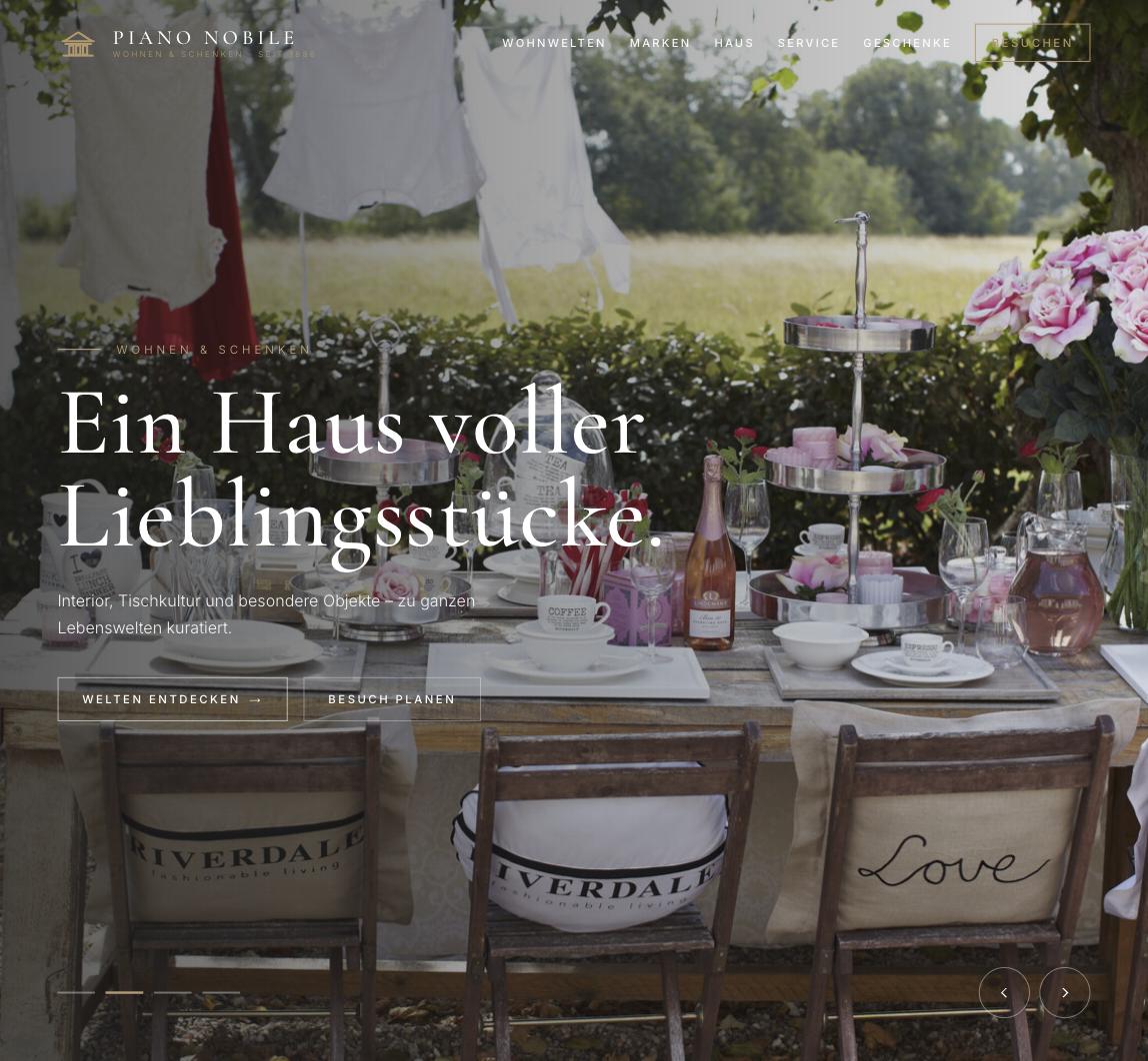 Startseite von Piano Nobile
