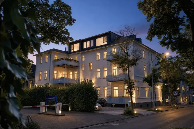 Villa Maria im Zentrum von Bad Oeynhausen zur blauen Stunde