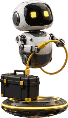 Hover, der Assistent, schliesst ein Kabel an