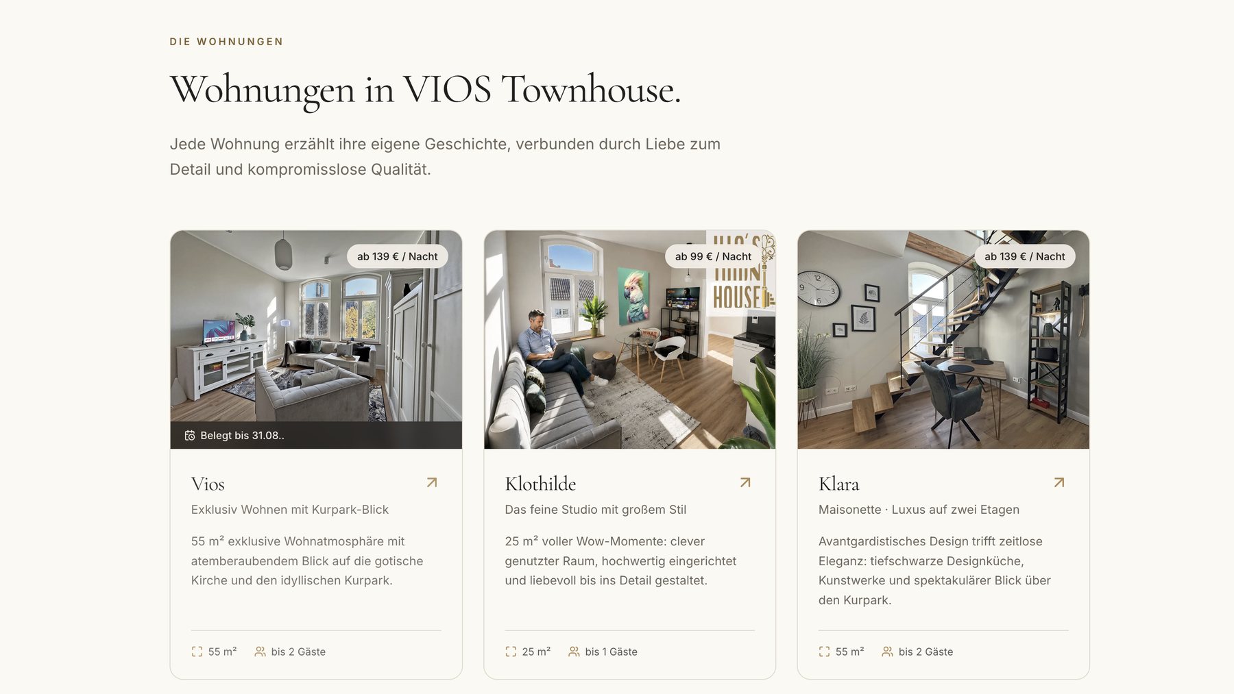 Startseite von vios homes
