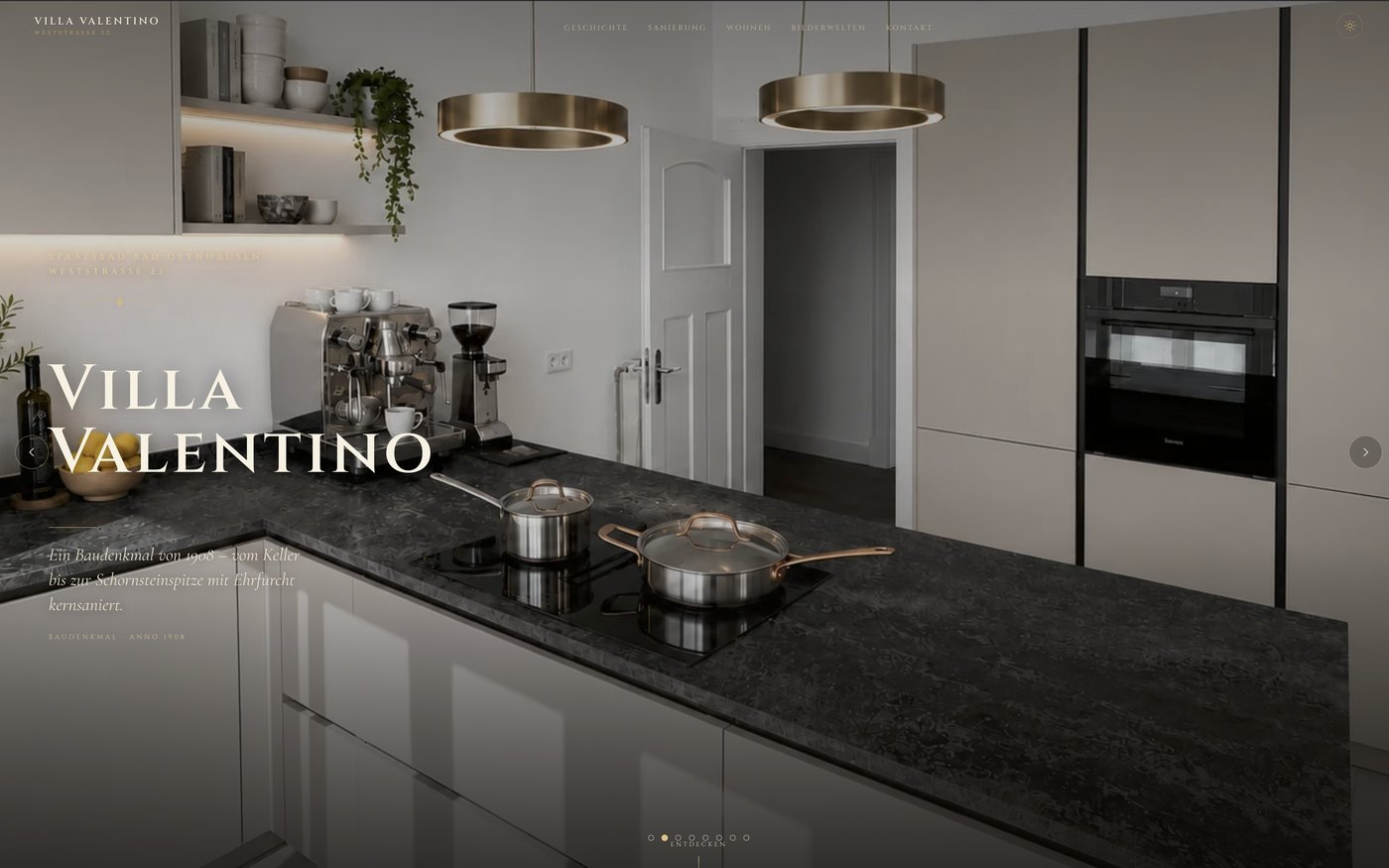 Startseite von Villa Valentino